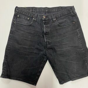 Levi’s 501 black jeans shorts size waist 38